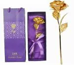 Petrichor Gilded Golden Foil Rose Flower with Luxury Gift Box and Bag 11.2 x 7.4 cm