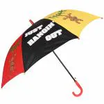 Fendo Hangout Trendy Rain Protection 19 Inch Auto Open Silver Coated Premium Metallic Frame Kids Umbrella For Girls & Boys