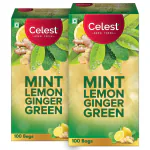 Celest Green Tea, 200 Tea Bags - Mint Lemon Ginger| Tea Bags | Green Tea