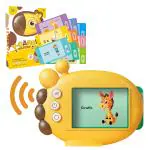 PATPAT Talking Flash Cards Learning Toys, English Words Learning Machine for Kids, Giraffe Reading Machine with 60 Flash Cards Spelling Game Gifts for Preschool Kids Boys Girls
