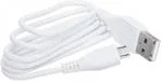 Mifkrt White Micro Usb Cable 2.4 A 1.2 M Vivo Charging Cable For All Mobile Devices, Vivo Mobiles