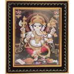 pujaNpujari Ganesh Photo Frame /ganesh bhagwan photo | Hindu God Photo frame Religious Frame
