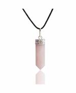 Reikved Pencil Pdt Rose Quartz Stone Natural Healing Crystals And Stones Crystal Pendants Necklace (Pack Of 399)
