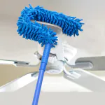 Microfiber Duster for Home Cleaning by QinPin - Long Rod Extendible Handle with Dual Sided Bendable Brush for Roof , Cobweb, Jala , Car, Ceiling , Fan Cleaning