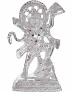 Siddhit Store Handicraft - Silver Aluminium Handicraft Shree Hanuman Ji Idol Decorative Showpiece - 20 cm