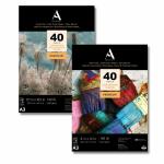 ArtRight Mixed Media Combo of A3 Watercolor Paper (40 Sheets) & A3 Sketching Paper (40 Sheets), 300 GSM Handmade Papers for Watercolour, Acrylic, Ink, Charcoal, Pencil and Mixed Media