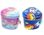 Special Piggy Bank Combo in Heart Shape ( Unicorn N Space ) Pink Unicorn N Blue Space Heart Shape Piggy Bank