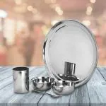 Shri & Sam Stainless Steel Premium Thali Set 5 pcs