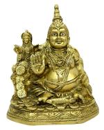 Kalarambh Brass Laxmi / Lakshmi Kuber / Kubera Idol Murti Statue for Home Pooja Puja Mandir Decor Collectible Handicraft Art, Yellow, 5 x 4 x 7 Inch (L x W x H)