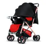 Babyhop Black Foldable And Lightweight Stroller And Pram For (0M-5 Yrs)