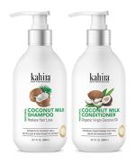 Kahira Coconut Milk Shampoo And Conditioner Reduce Hair Loss Extract Of Coconut Milk, Nettle Leaf And Saw Palmetto Extract (Set of 2)