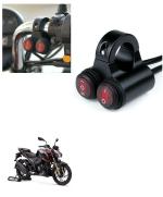 Qiisx 12V Handlebar Motorcycle Double Control Switch 7/8'' 22mm Motorcycle Switch Handlebar Headlight Fog Spot Light Dual on Off Switch for TVS Apache RTR 200 4V
