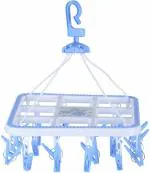 Urbanware White, Blue Plastic Cloth Clips 1