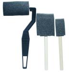 Lakeer Plain Foam Brushes for Painting, Art and Craft Projects Set of 3 Sponge Painting Brushes Kids Painting Kits Early DIY Learning Include Foam Brushes