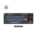 Keychron K8 Pro wireless/wired mechanical gaming keyboard with RGB backlight. Features Gateron Mechanical G-Pro switch for responsive gaming. 87 (Tenkeyless), 80% size. Compatible with Mac and Windows. 4000mAh battery for long-lasting use. Aluminium Body