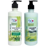 Pink Plums 1000 ML Body LotionFresh Aloe + Green Tea Deep Nourish Silky Smooth Face & Body Moisturising Lotion for Dry Skin, Summers & Winters
