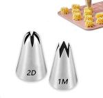 Bulky Buzz Best of Baking Steel Stainless Steel Baking Large Piping Nozzles, pack of 2