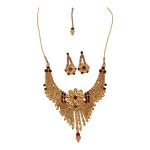 ADVIVEE PURE Collection Antique Golden Ethnic Temple Jewellery Rani Haar Set For Women (Gold)
