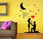 LANSTICK Multicolor Couples with Love Self Adhesive Wall Sticker
