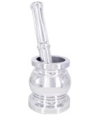 Nirvika Silver Mortar And Pestle Set of 500 ml