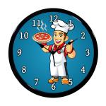 Babawill Kitchen Abs Plastic Wall Clock with Glass in Front