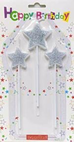 Hippity Hop Multicolor Cake Candle Topper With Holder For Cupcake (Pack Of 3 Pcs)