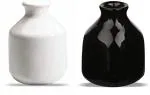 RTWARE Ceramic Aroma Pot Reed Diffuser for Fragrace Set of 2 (White & Black)