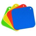 ROMJ Silicone Heat Resistant Place Trivets Mat, Non-Slip, Heat Resistant Silicone Trivets for Kitchen Countertops, Hot Pots and Pans, Easy to Clean, Multi-Functional