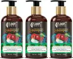 Look Hair Apple Cider Vinegar Shampoo All Hair Types Men and Women 300 ml pack of 3