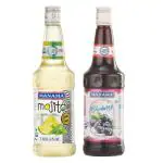 Manama Original Mojito Syrup and Blueberry Fruit Syrup | 750ML Each | Mixer for Mocktails, Cocktails, Drinks, Juices, Beverages | Pack of 2