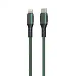 Portronics Konnect CL 20W POR-1067 Type-C to 8 Pin USB Cable 1.2M , Nylon Braided Green