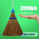 Zimba Garden Broom (Palm Tree Stick) for Outdoor brooming or Yard Cleaning