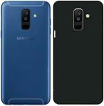 XOVO Back Cover for Samsung Galaxy A6-2018 (Black, Dual Protection, Silicon)