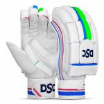 DSC Men And Women White Leather Intense Shoc Leather Cricket Batting Gloves (Youth Right)