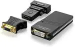 Microware USB 2.0 to VGA DVI HDMI Adapter for PC, Monitors