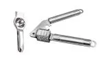 URBAN BUY Stainless Steel Lemon Squeezers With Stainless Steel SS Garlic Cutter and Multicolour, (Pack of 2)