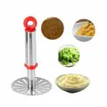 TENEZA Kitchen Stainless Steel Potato Masher Pav Bhaji Masher Baby Food Smasher Vegetable Masher