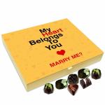 Chocholik Valentines Day Gift Box - Will You Marry Me Chocolate Box - 20pc