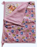 Maalove Soft Cotton Baby Bath Towel/Wrapper 0-2 years Baby with Printed Waterproof Bed Protector Sheet Pink