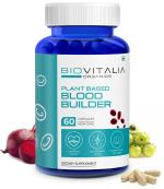 Biovitalia Organics Blood Builder Capsule | Dietary Iron Supplement | Promotes Red Blood Cell Formation | Supports Iron Deficiency for Men & Women - 60 Veg Capsules