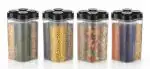 Skymoon Kitchenware Air Tight 4 Section 2500ml Kitchen Storage Container ( Set of 4)