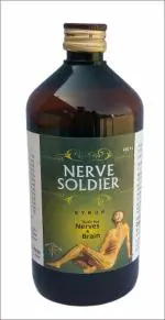 DEE INDIA HERBALS 100% Natural Ayurvedic Nerve Soldier Syrup- Tonic For Nerves & Brain, Helps To Relax in Stress (450ml each, Pack of 6)