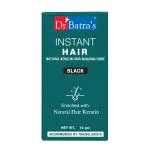 Dr Batra's Instant Hair Natural Keratin Hair Building Fibre Black, Non-toxic and from 100% natural hair building fiber - 12 gm