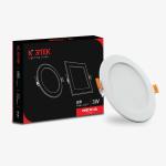 Nortek White 3 Watt Nexia Slim Round Led Panel Ceiling Light For Living Room, Hallway, Rooms, Office