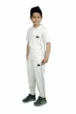 Skelton Cricket Uniform for Boys, Size 36 Cricket Dress for Kids, Cricket Uniform Dress, Cricket White T-Shirt and Trousers Combo for Boy's