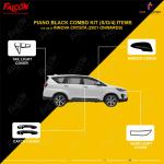 FALCON CAR EXTERIOR PREMIUM PIANO BLACK ACCESSORIES COMBO KIT FOR INNOVA CRYSTA 2021 ONWARDS