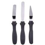 JANKI FASHION STORE 3-in-1 Multi-Function Stainless Steel Cake Icing Spatula Knife Set, 3-Pieces, Multicolor