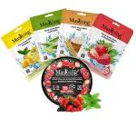 MasKing Beauty Facial Sheet Mask with Real extract of Lemon, Aloe Vera, Rice & Strawberry Ideal for Women & Men (Combo Pack of 4) | Diva Berries Nail Polish Remover 30 Round Pads (Pack of 1)