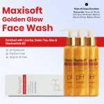 Maxisoft Golden Glow Face Wash | Lightens Skin Tone | Pack of 3
