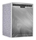 Classic Dishwasher Cover Suitable for LG Dishwasher of 12, 13, 14, 15 Place Setting | 63X63X81Cms| White & Grey